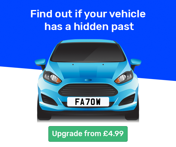 car tax check for FA70W