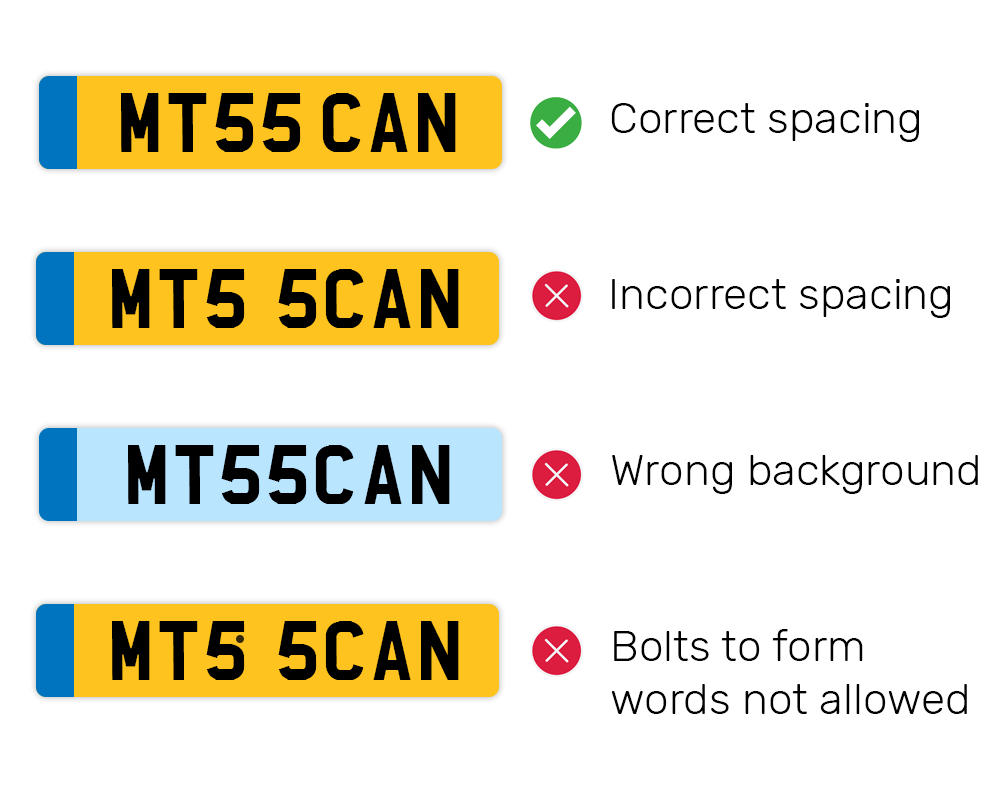 UK number plate rules and laws